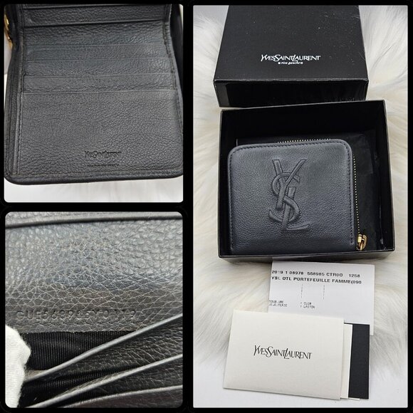 Saint Laurent  Bi-fold Wallet in Grey Leather - Picture 2 of 16